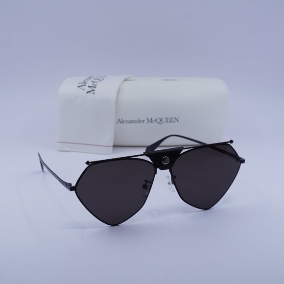 Alexander McQueen AM0317S 001 Geometric Sunglasses – Black/Grey - Picture 5 of 11